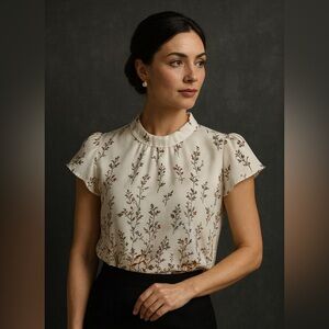 Sweet Rain Floral Print Skirt - White and Multicolor